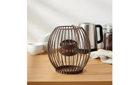 Nordic Coffee Pod Holder opening Top Design Coffee Capsule Storage Basket Large Capacity Metal Wire Capsule Organizer for Kitchen Counter, Office