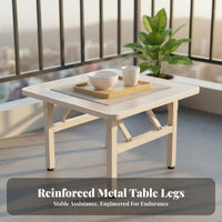 Foldable Design Square Folding Table Space-Saving Square Card Table Multipurpose Portable Furniture Easy to Use for Street Vendors, Event Organizers, Dorm Room, Small Areas, Market Stall, Outdoor