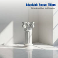 Outdoor Roman Column, European Style Floor Sculpture, Decorative Pedestal for Wedding Aisle, Garden, Villa, Home Decor