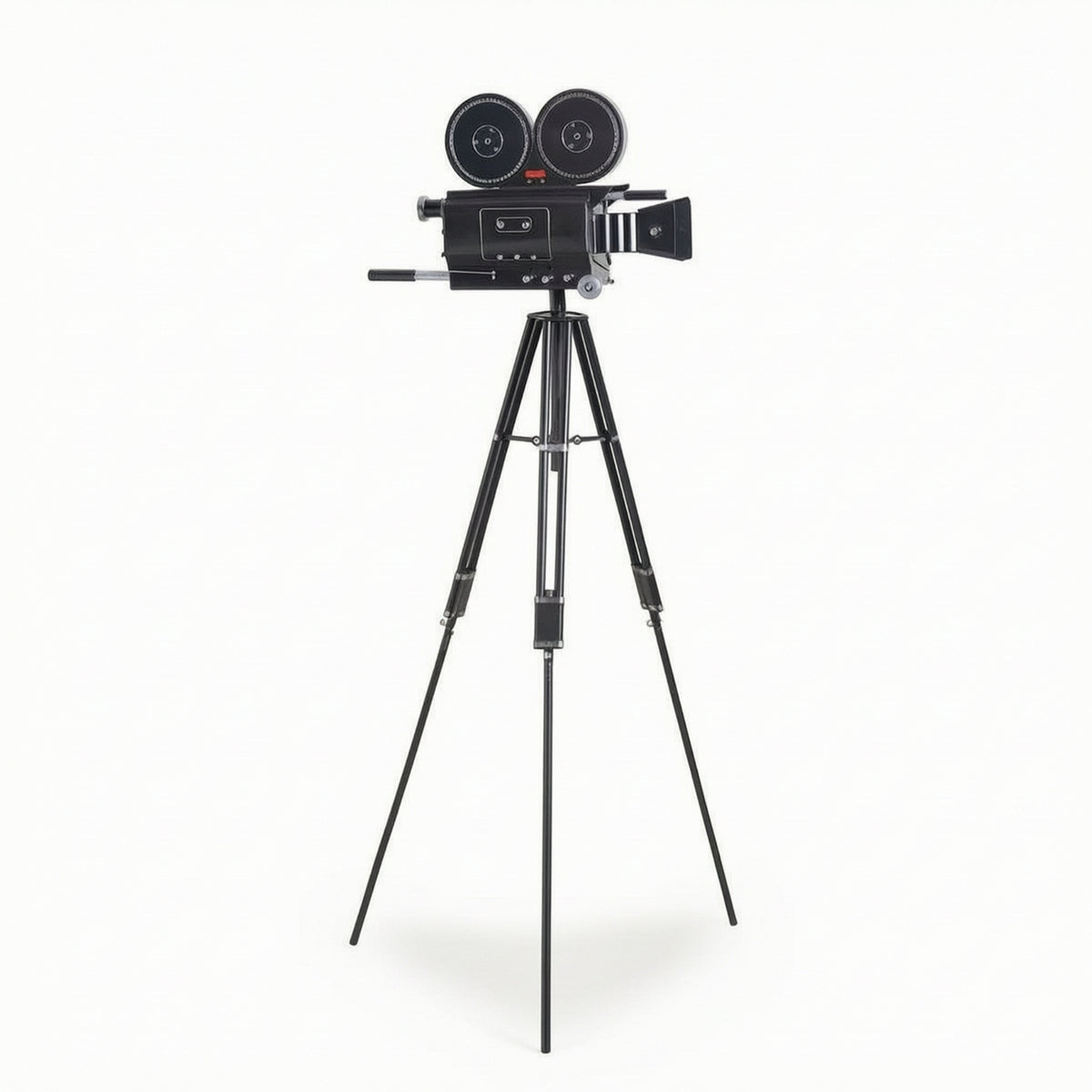 Camera Figurine with Tripod Decorative Vintage Camera Model Desktop Decor for Collectors, Photographers, Desk, Cafe
