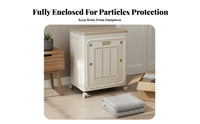 Foldable Wheeled Container Large Capacity Organizing Box Front Opening Door