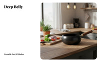 Traditional Iron Wok Naturally Non-Stick Deep Round Bottom Wok Iron Stir Fry Pan Even Heat Distribution Versatile for Chefs