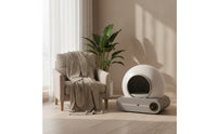 Self-Cleaning Litter Box with App Covered Smart Litter Box for Multi-Cat Households, Apartment, Living Room
