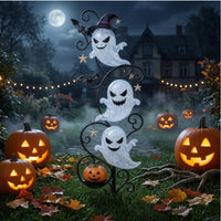 Halloween Garden Stake Light Glowing Garden Stake Light with Specters Eerie for Walkway
