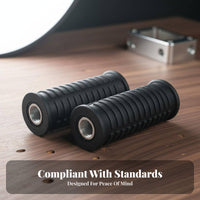 2 Pieces Electric Bike Footrest Anti-Slip Design Rear Passenger Foot Pegs Rear Foot Pegs Long-Lasting Aluminum Alloy