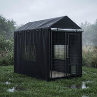 Outdoor Dog Kennel Cover with Openings Windproof Dog Kennel Cover with Openings Transparent Tarpaulin for Backyard