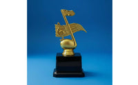 Souvenir Gift Golden Music Award Eye-Catching Design Gold Music Note Award Custom Engraving for Recitals