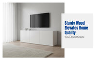 Hardwood TV Cabinet, Modern Nordic Wall-Mounted, Corner Storage, Multi-Functional