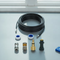 High Pressure Washer Hose with Nozzle Flexible Sewer Jetting Hose with Adapter Concentrated for Plumbers