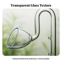 Glass Lily Pipe Highly Transparent Glass Lily Pipe Set Crystal Clear Aquarium Strainer Tube for Planted Tank Enthusiasts, Aquascapers