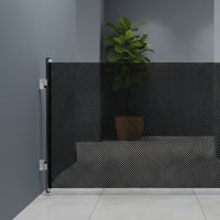 Extendable Cat Fence Space-Saving Retractable Pet Gate Easy Installation Retractable Mesh Gate for Renters, Dog Owners, Doorways, Hallways, Stairs