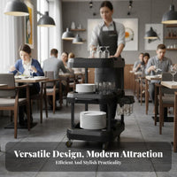 With Wheels Mobile Garbage Can Large Capacity Wheeled Bussing Bin 360° Swivel Casters Restaurant Utility Cart Multi-Functional for Bussers, Cleaners, Janitors, Commercial Kitchen, Food Court, Cafeteria, Hotel