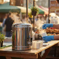 Stainless Steel Insulated Barrel Full Polyurethane Foam Insulation Insulated Soup Bucket Portable Commercial Food Warmer Barrel for Caterers