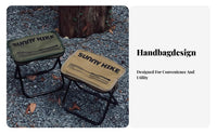 Portable Folding Stool Aluminum Alloy Frame Portable Camping Stool Quick Setup Foldable Compact Seat for Music Festival Goers, Hikers, Queuing