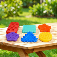6 Pieces Soft Silicone Press Toy Textured Sensory Press Toy Flexible Stress Ball Hand-Held for Party Favors, Classroom, Travel