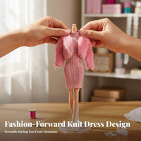 30cm Doll Clothing Fashionable Fashion Doll Winter Clothes Stylish Designs Knit Dress and Faux Jacket Set for Kids