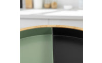 Round Display Tray Easy to Clean Round Organizer Tray Raised Rim Household Storage for Vanity Table