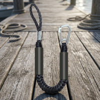 Elastic Bungee Dock Line with Snap Hook Bungee Dock Line Braided Mooring Rope Heavy-Duty for Kayakers