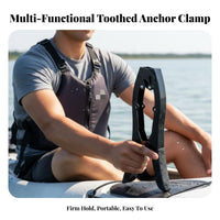 Kayak Anchor Clamp Toothed Clamps Automatic-Locking Boat Clamp Watercraft Grip Anchor Secure Anchoring Watercraft Docking