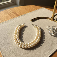European Design 12mm Pearl Chain Elegant DIY Chandelier Hanging Light Easy to Cut Lighting Accessory Shiny Surface for Home Decor