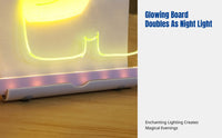 Kids Cartoon Luminous Drawing Board, Erasable Handwriting Pad, Creative Art Toy, Pen Included