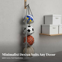 Balls Storage Organizer Space-Saving Hanging Mesh Storage Toy and Balls Holder for Garage, Playroom, Bedroom
