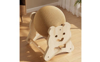 Cat Scratching Ball Sisal Scratching Ball with Wooden Frame Long-Lasting