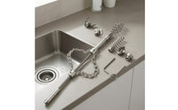 Replaceable Head Drain Tool Interchangeable Heads Chain Drain Cleaner