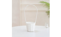Imitation Rattan Flower Basket Woven Basket with Handle Elegant Lightweight for Weddings
