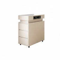 Space-Saving Narrow Rolling Island Mobile Design Rolling Utility Cart Easy Mobility Storage Solution Lockable Casters for Small Spaces, Coffee Station
