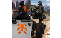 7 Pieces Motorcycle with Back Protector Ventilated Motorcycle with Back Pad Breathable Protectors for Motorcyclists