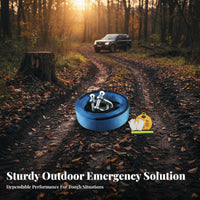 sturdyDuty Pull Rope 8-Ton Capacity Pulling Gear Reflective Recovery Strap for SUV Motorists, Vehicle Owners, Highwayside Emergencies