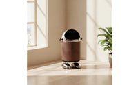 Trash Can with Wheels Portable Wastebasket Long-Lasting for Living Room