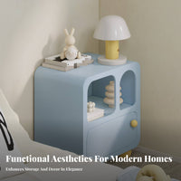 Movable C-Shaped Side Table Minimalist design C-Shaped End Table Modern Design Nightstand Space-Saving for Apartment Dwellers, Homeowners, Students, Living Room, Beside Sofa, Small Spaces, Home Office