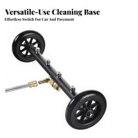 Adjustable Angle Two-in-One Use Chassis and Surface Cleaner Pivoting Coupler Two-in-One-Function Undercarriage Cleaner Stainless Steel & Brass Underbody Car Wash Broom 4000 PSI for Truck Owners, Garage Floor, Driveway, Patio