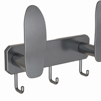 Wall-Mounted Pan Lid Holder, Automatic Pan Organiser, Modern Metal Saucepan Lid Storage for Small Kitchens
