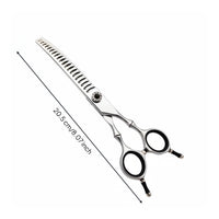 Curved Thinning Shears Ergonomic Handle Curved Dog Grooming Scissors Ice Tempered Chunker Grooming Shears for Professionals
