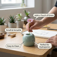 Vase for Flowers with Fruit-Shaped Ceramic Design for Home Decor, Miniature Flower for Living Room and Plant Lovers