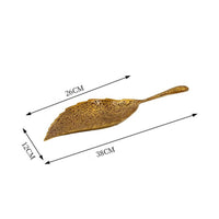 Leaf jewelry Tray Metal Foliage Shaped Tray Embossed for Vanity