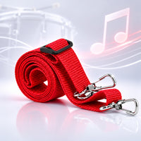 Woven Drum Strap Red Adjustable Drum Securely Fastened Strap Fit