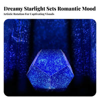 Star Caster Romantic Atmosphere Celestial Light Caster 360° Rotation Celestial Display Night Light for Family, Adults, Bedroom, Relaxation, Parties