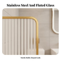 Urinal Privacy Screen Fluted Glass Panel Urinal Privacy Screen Minimalist Design Long-Lasting for Property Managers, Architects