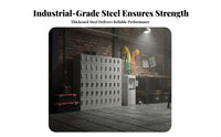 Stainless Steel Construction Workshop Tea Cup Cabinet Long-Lasting Employee Cup Storage Cabinet Space-Saving Pigeonhole Storage Unit for Factory Workers, Employees, Students, Break Room, Office, Hospital, School