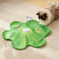 Flower-Shaped Cat Toy Soft Rotating Butterfly Rod Self-Play Electric Cat Teaser for Cats