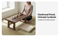 Traditional Chinese Design Foldable Kang Table Space-Saving Foldable Floor Desk Multi-Functional Home Furnishing Lightweight for Calligraphers, Apartment Dwellers, Bay Window, Small Areas, Living Room, Bedroom