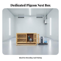 Pigeon Shelter Box Easy to Clean Pigeon Pairing Enclosure Pet Housing Pull-Removable Tray Avian Supplies Rotating Door Bolt