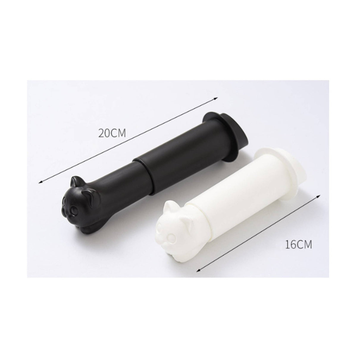No-Drill Installation Cat Toilet Paper Holder Space-Saving Design Retractable Cat Tissue Holder for Children, Kitchen