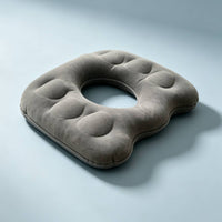 Inflatable Seat Cushion Flocked Donut Cushion Pressure-Relief Ergonomic for Office Workers, Home Workstations