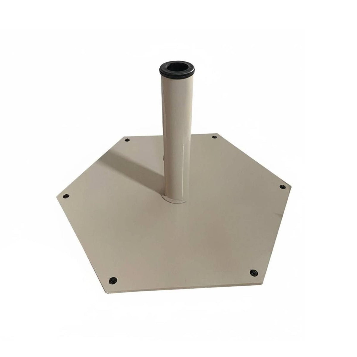 High Weight Capacity Weighted Umbrella Base Heavy Duty Hexagonal Weighted Plate Adjustable Pole Fit Umbrella Holder Weather Resistant for Patio Owners, Homeowners, Gardeners, Backyard, Poolside, Deck