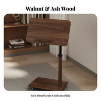 Adjustable Height Tilting C-Shaped End Table 360-Degree rotate Indoor Furniture Multi-Purpose Space-Saving Design for Apartment Dwellers, Home Workers, Students, Living Room, Bedroom, Small Spaces